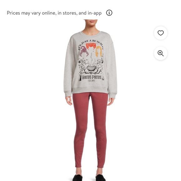 New! Women's Disney Hocus Pocus 2 Crew Sweatshirt Sweater Size Extra Extra Large - Picture 2 of 2